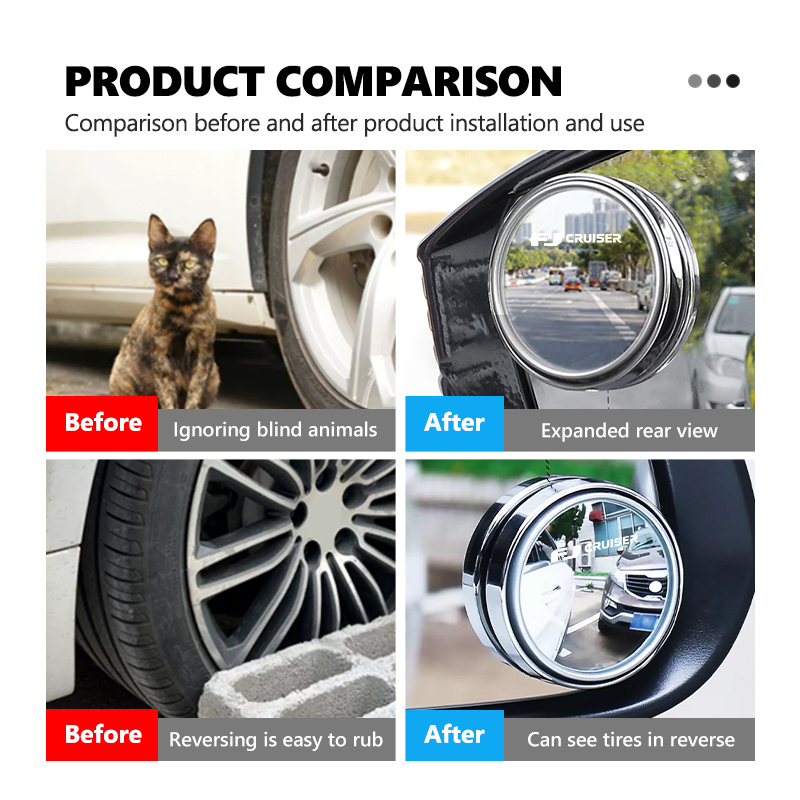 For Toyota Adjustable Car 360° - đánh giá và giá Car Blind Spot Mirror