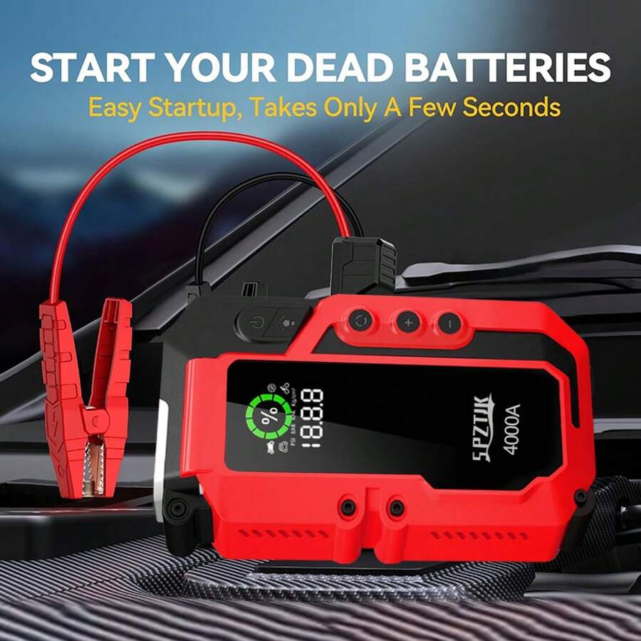 4000A Car Battery Jump Starter - đánh giá và giá Portable Jump Starter