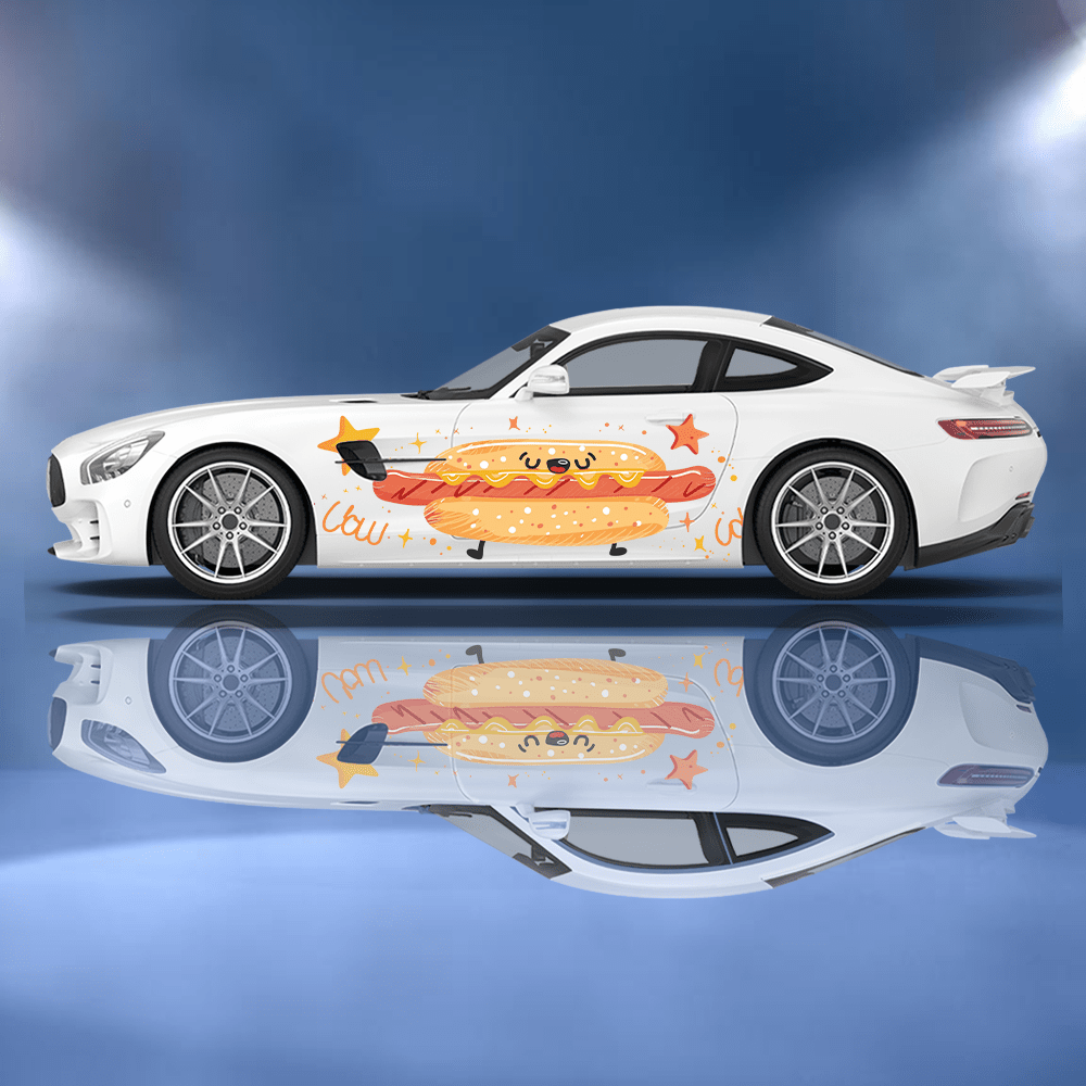 Funny Cartoon Hot Dog Bun Car  - đánh giá và giá Car Accessories Bunnings