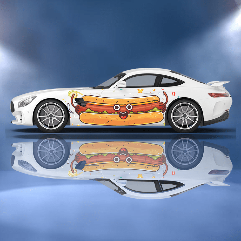 Funny Cartoon Hot Dog Bun Car  - đánh giá và giá Car Accessories Bunnings